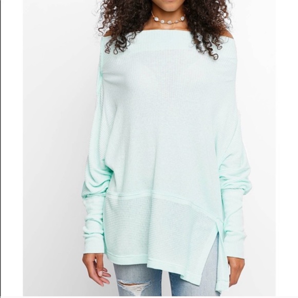 Free People Tops - New Free People Asymetrical Seafoam Top